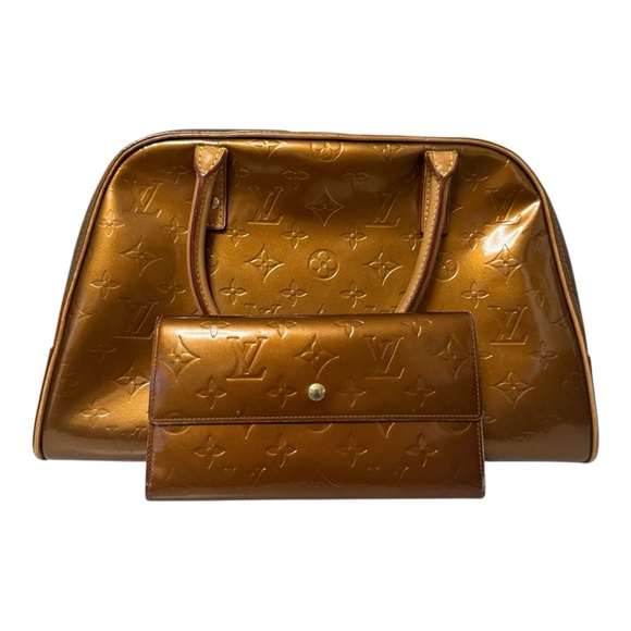 Louis Vuitton Handbags - Louis Vuitton Tompkins Square Monogram Vernis Satchel Bag and Wallet Authentic